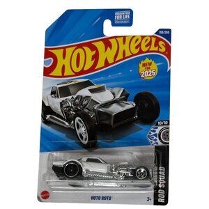 Hot Wheels 2025 Hoto Roto • Rod Squad • White Chrome • 158/250 • Diecast Car
